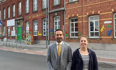 Koen Daniëls en Lauren Van Guyse voor basisschool De Klimop