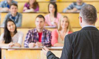 Professor voor aula in hoger onderwijs