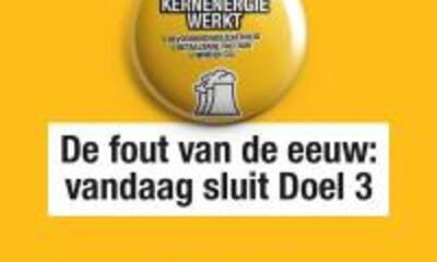 N-VA button met tekst "fout van de eeuw"