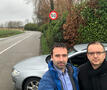 Koen Daniëls en Denis D'Hanis bij kruispunt Voshoek